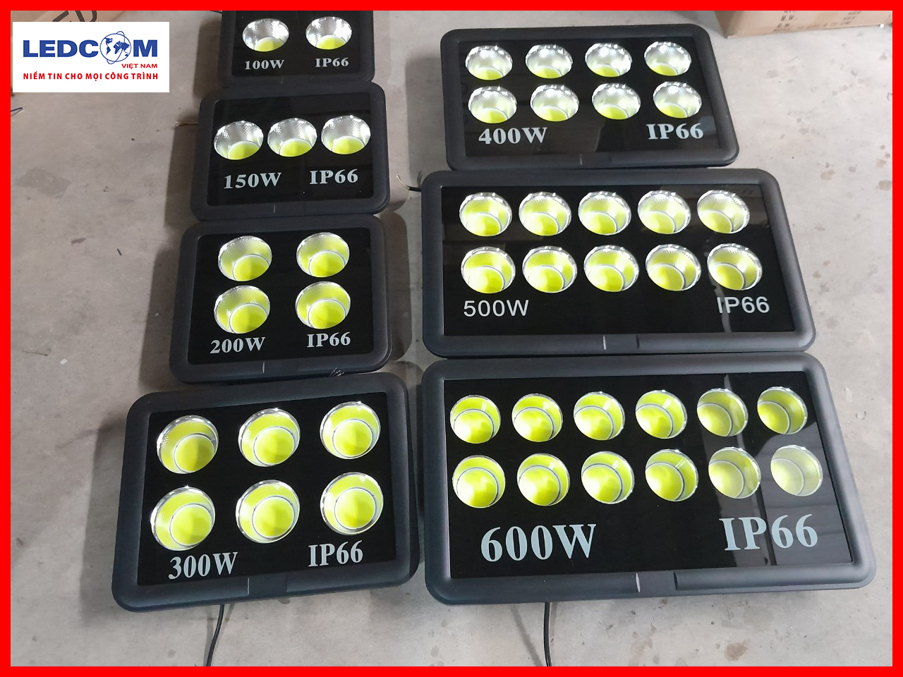 Đèn LED pha cốc 150w chiếu ngoài trời giá tốt