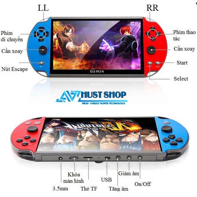 Máy chơi game X12 cầm tay (2000 trò chơi)