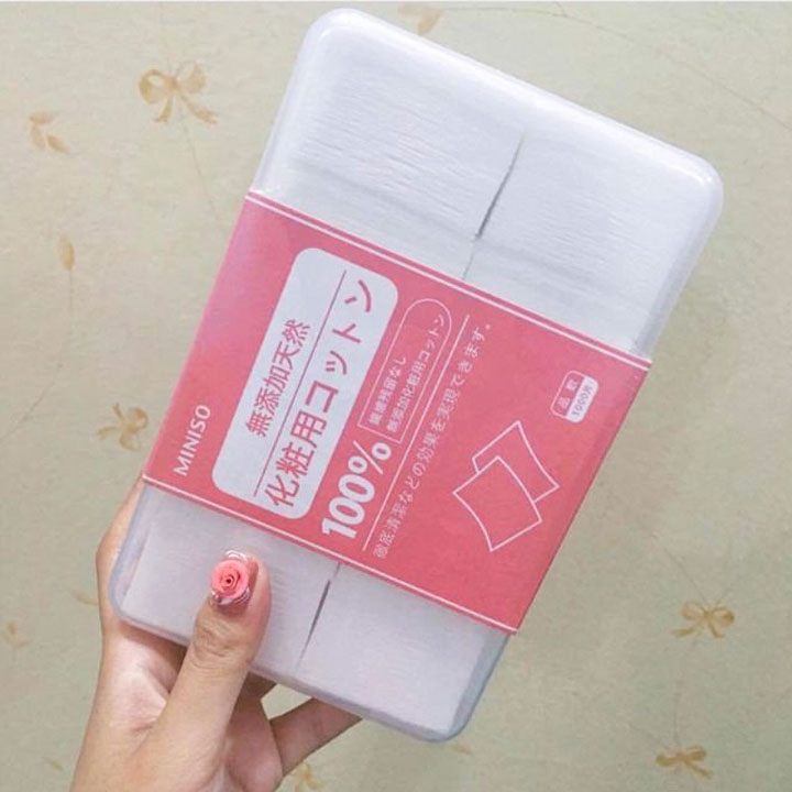 Bông Tẩy Trang Miniso 100% Cotton 1000 Miếng