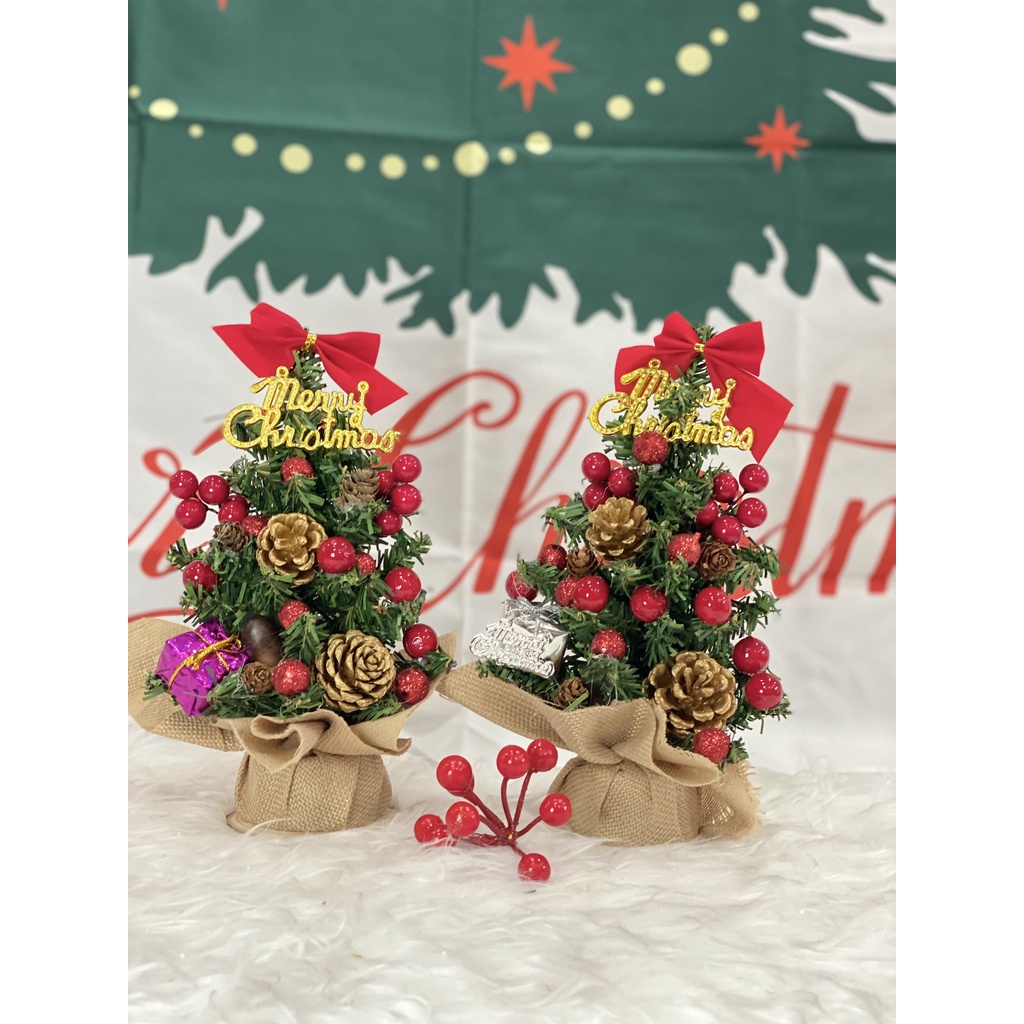 Cây thông noel nhí cao 20cm để bàn Mini