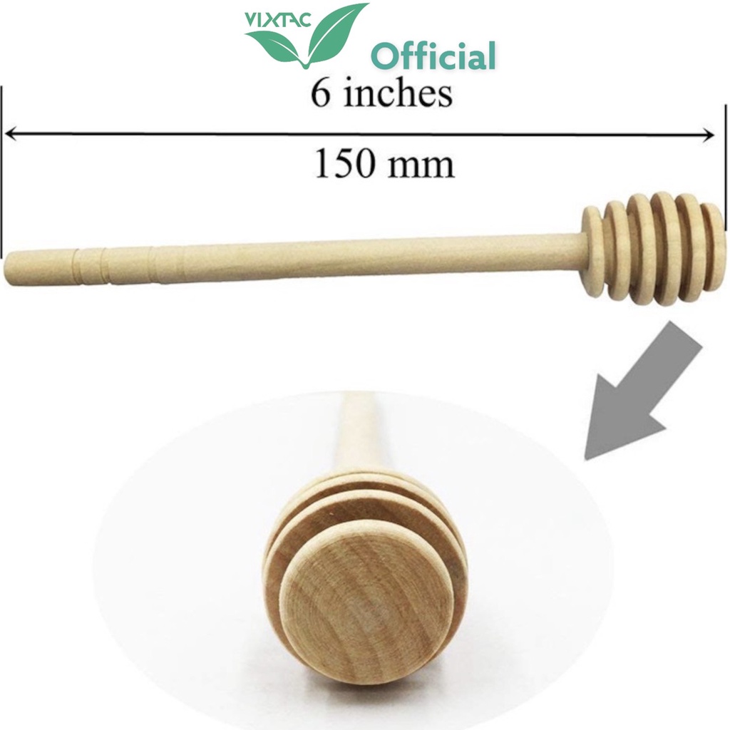 Que gỗ lấy mật ong VIXTAC kích thước dài 15cm