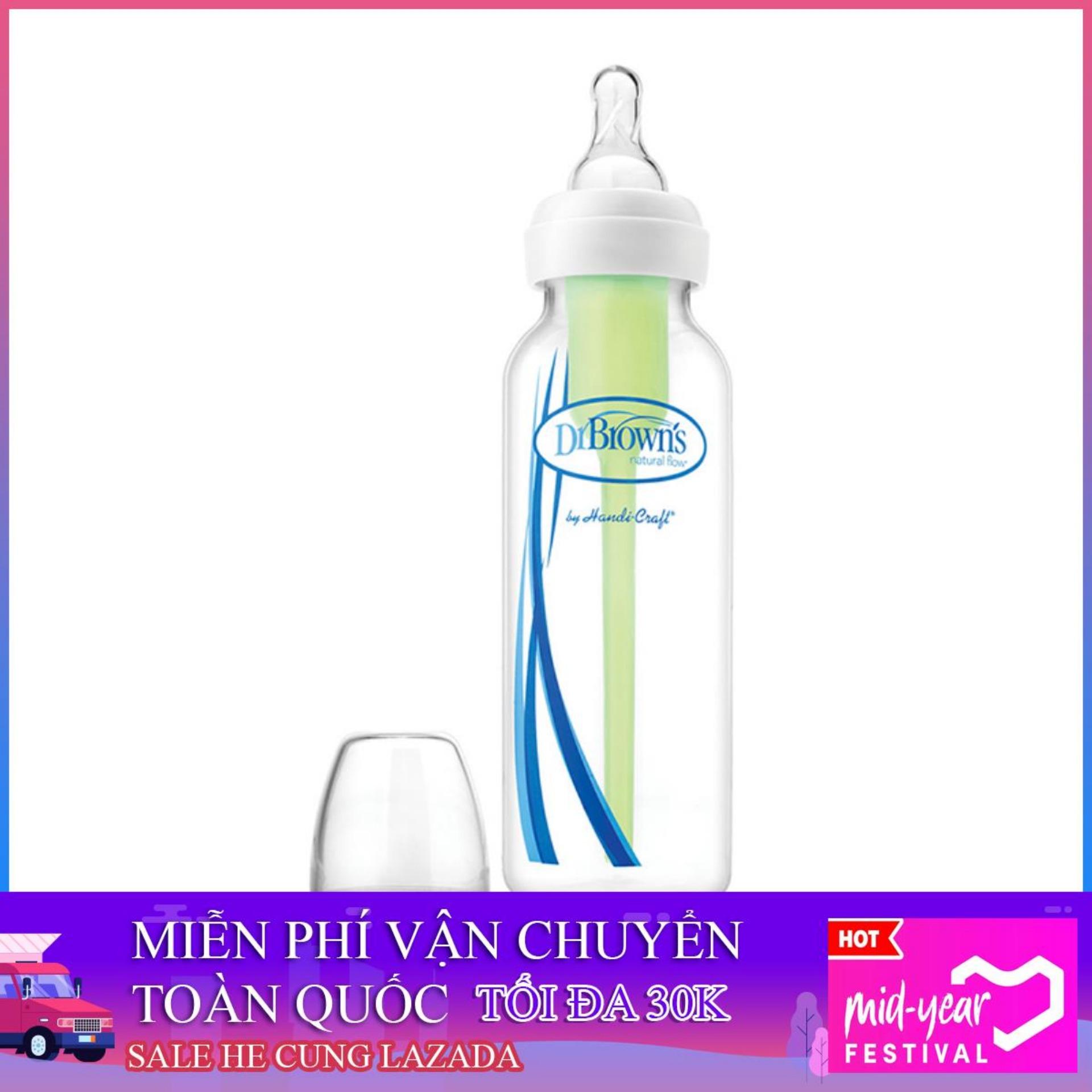 Bình Sữa Dr Brown Option 250ml mẫu mới xanh lá cây