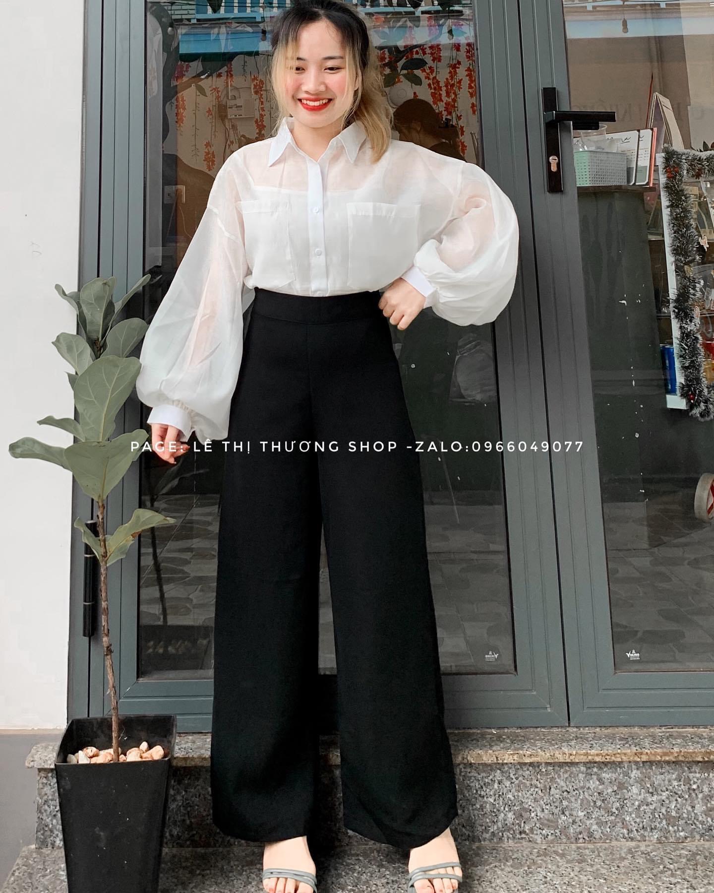 [Hoàn Tiền 20%] Set bộ quần suông + sơ mi + 2S trắng tay dài❤️