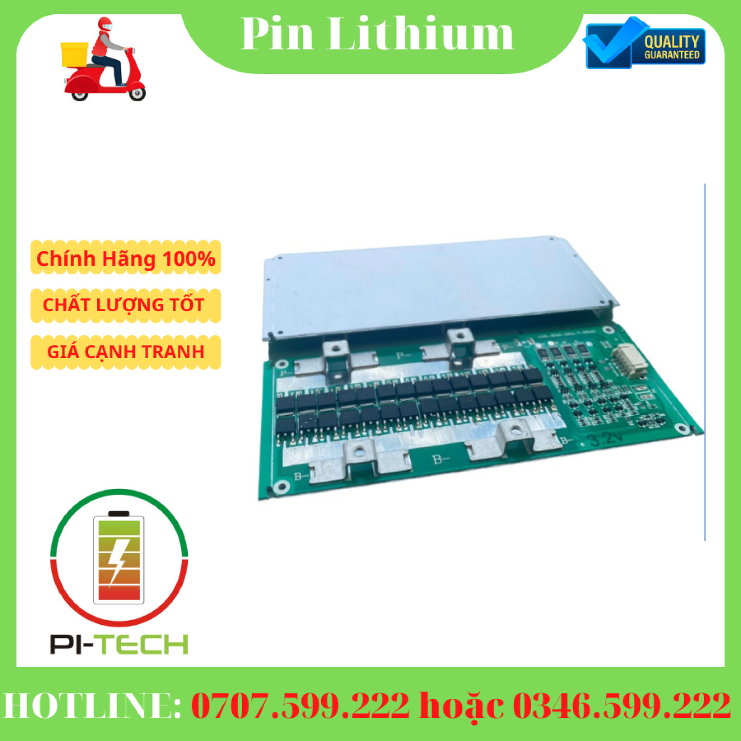 Mạch bms 4s 12.8v 150a pin sắt