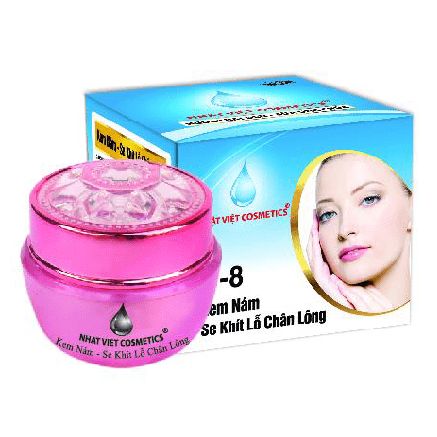 Kem nám, se khít lỗ chân lông, dưỡng trắng mịn da kem V8 Ngọc Trai Đen sữa Ong Chúa Mỹ phẩm NHẬT VIỆT COSMETICS 8g