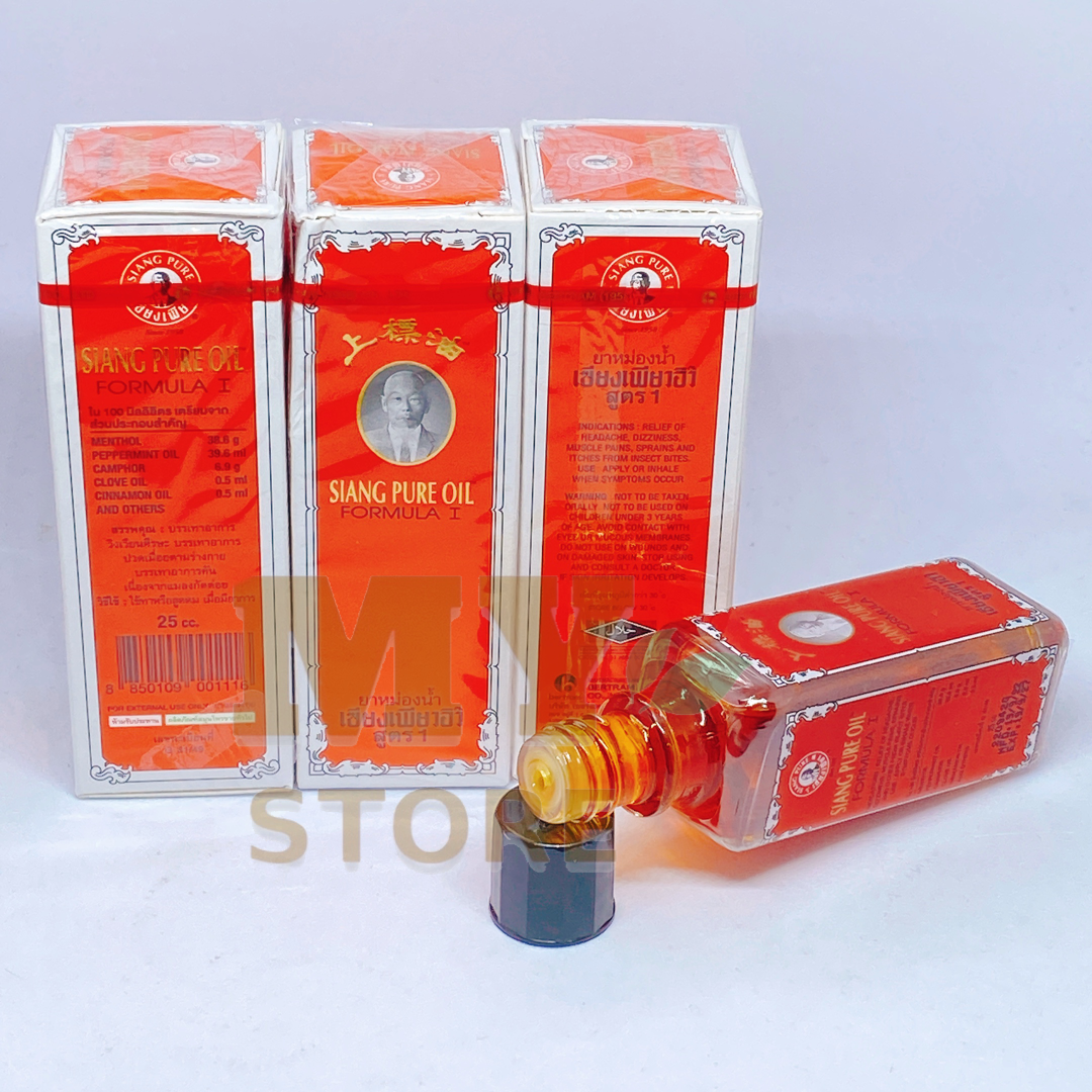 (Chính Hãng) Dầu Gió Đỏ Ông Già Siang Pure Thái Lan 25cc