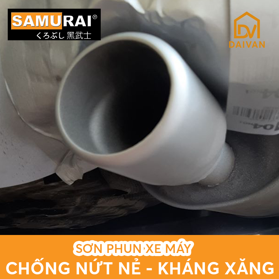 Sơn xịt Samurai chịu nhiệt H1 Màu bạc