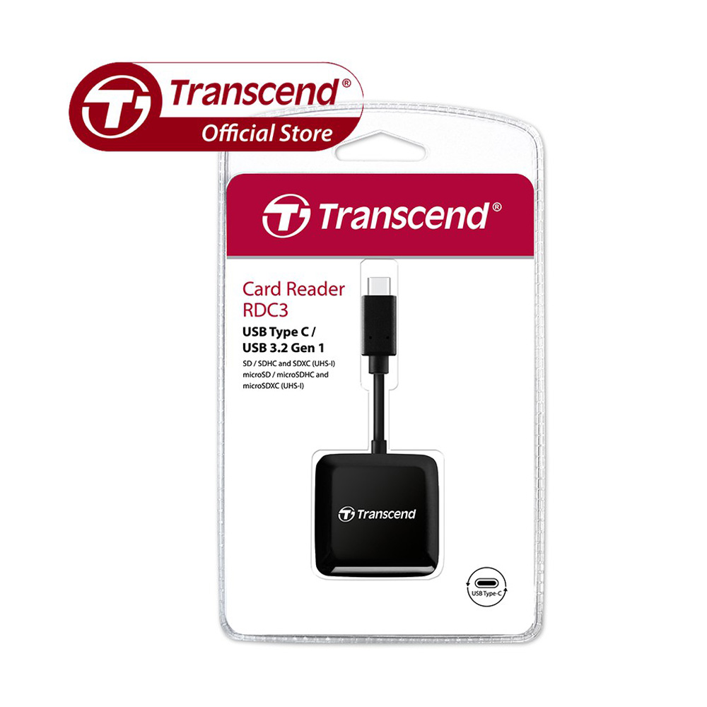 [HCM]Đầu đọc thẻ nhớ Transcend USB Type-C OTG TS-RDC3K
