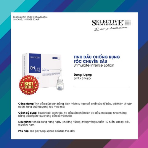 [HCM]Tinh dầu chống rụng tóc chuyên sâu Stimulate Intense Lotion Selective 8x8ml ( NEW )