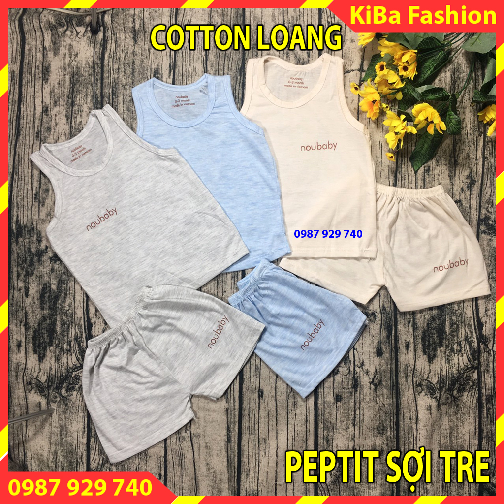 Set gồm 3 Bộ ba lỗ quần đùi Cotton loang  Hiệu NOUBABY chất mềm mịn nhẹ mát cho bé trai/ gái 4-15kg - BBL- HH0180 / áo ba lỗ cho bé trai / áo ba lỗ cho bé gái / áo ba lỗ lưới cho bé trai / áo ba lỗ lưới / áo ba lỗ trẻ em / áo ba lỗ