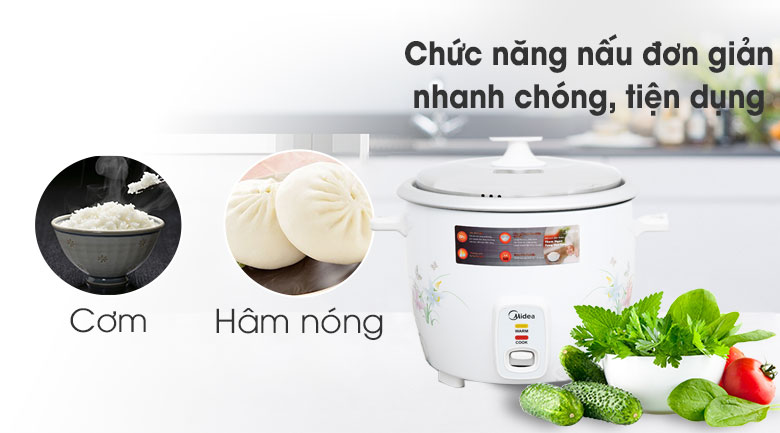 Nồi cơm điện Midea nắp đậy 2,2 lít MR-GM22SA