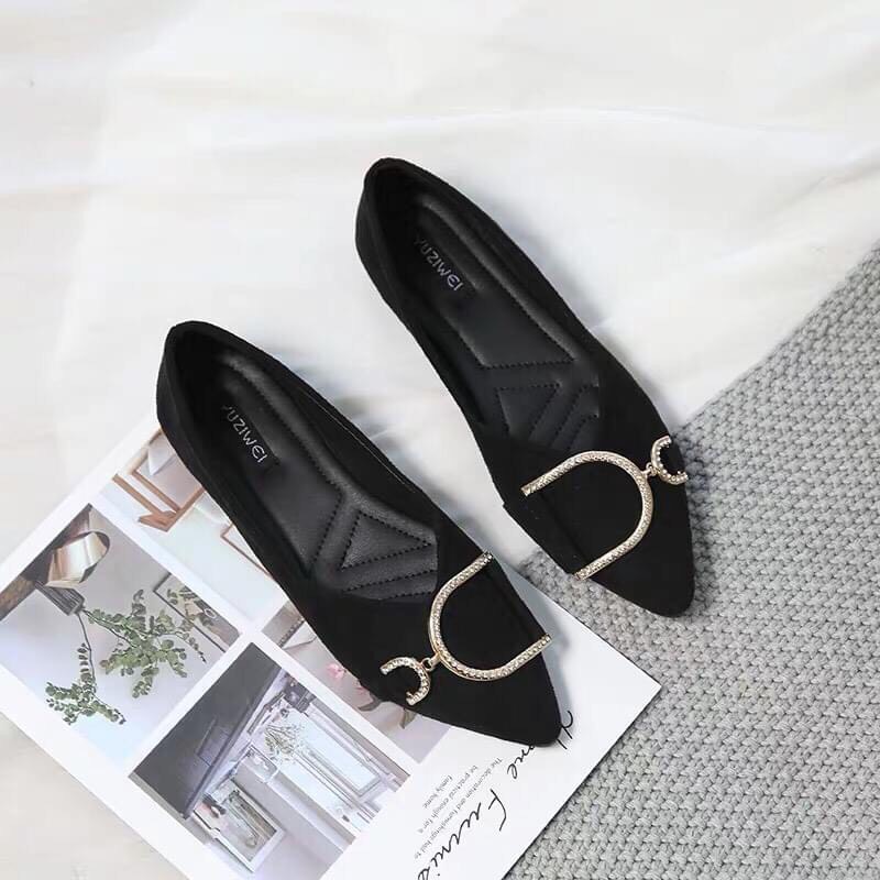 [Hoàn Tiền 15%]Giày búp bê phong cách hàn quốc cực xinh 002
