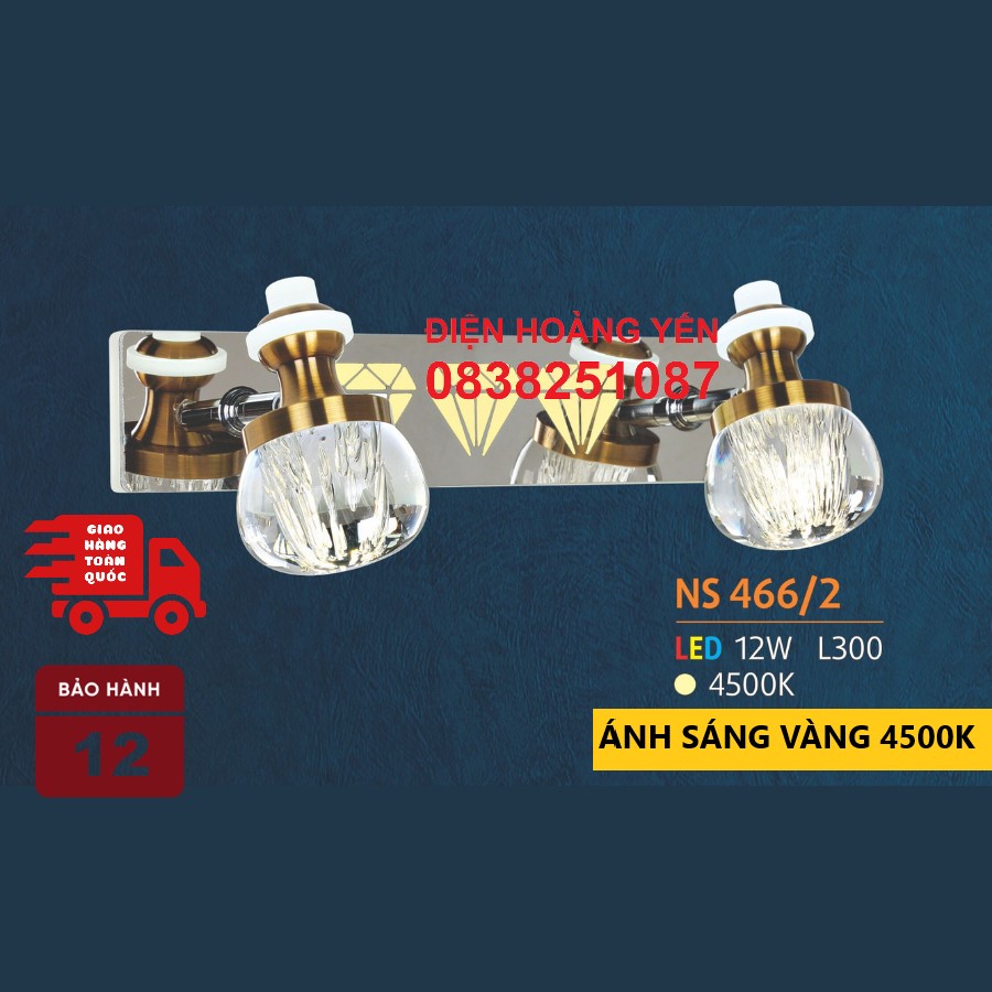 Đèn soi gương, soi tranh, l300 led 6w, ánh sáng vàng