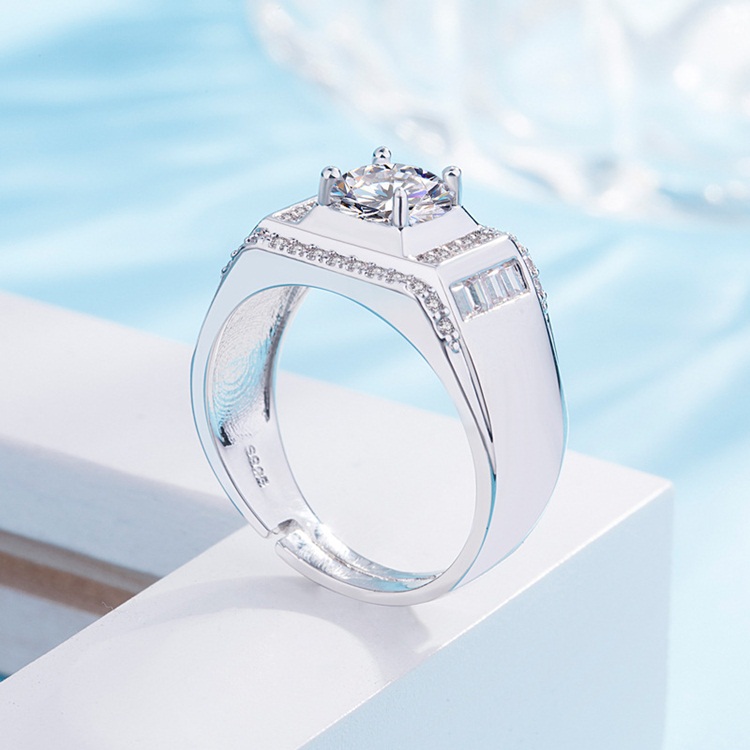 Nhẫn thời trang nam HK bạc ý S925 N56
