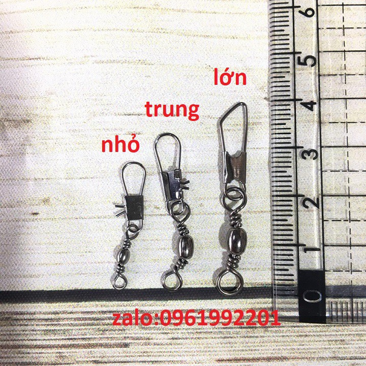 [10 Cái ] Khoá link Câu Cá có 3 size-khóa câu cá-mani câu cá