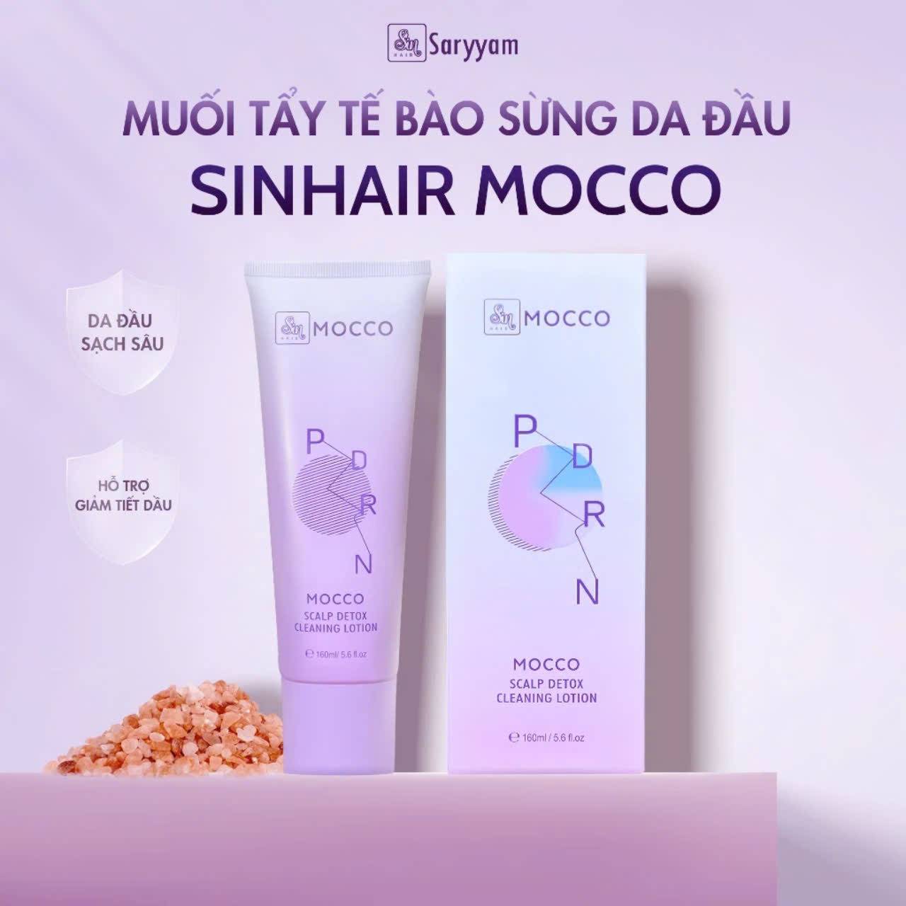 MUỐI TẨY TẾ BÀO CHẾT DA ĐẦU CHO TÓC SARYYAM SINHAIR 160ML