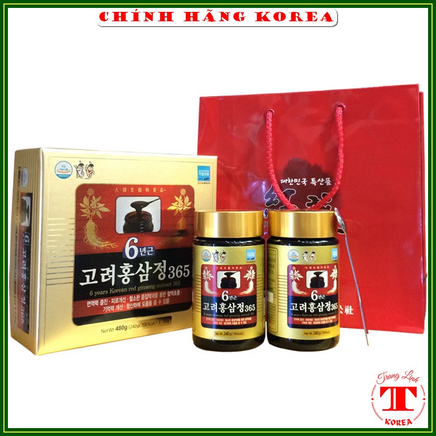 Genuine Korean 365 rose ginseng High, Box 2 bottles X 240gr-Korean ginseng essence of exercise fitness room-tranglinh