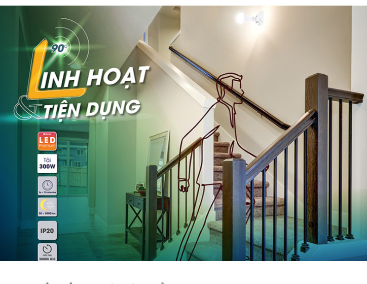 ĐUI ĐÈN CẢM BIẾN CHUYỂN ĐỘNG RẠNG ĐÔNG
