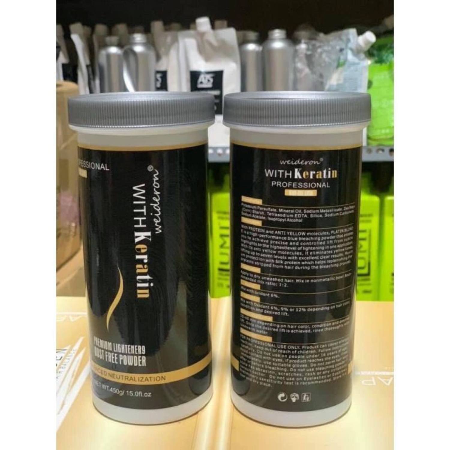 [CHÍNH HÃNG] BỘT TẨY TÓC WEIDERON KERATIN 450GR-BỘT TẨY MỀM KHÔNG KHÔ TÓC