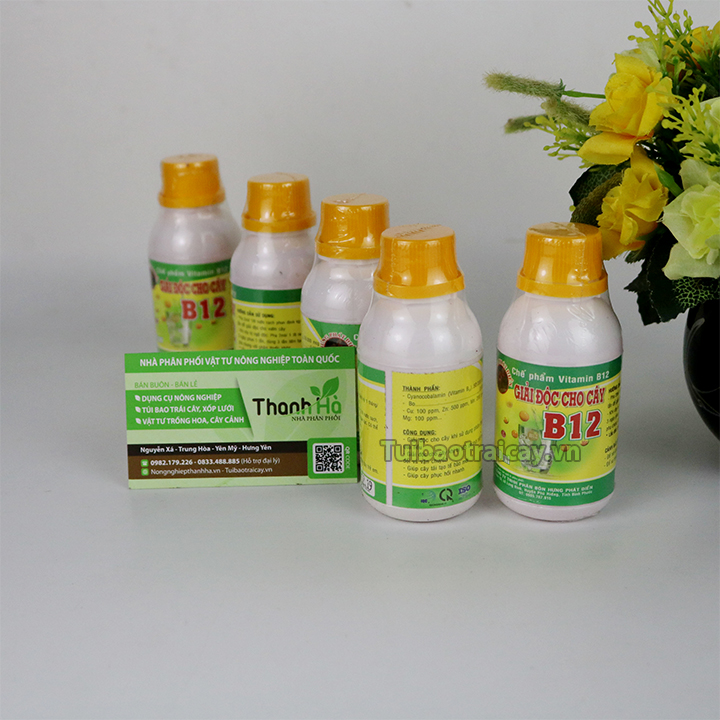 Chế phẩm Vitamin B12 giải độc cho hoa kiểng lọ 100 ml