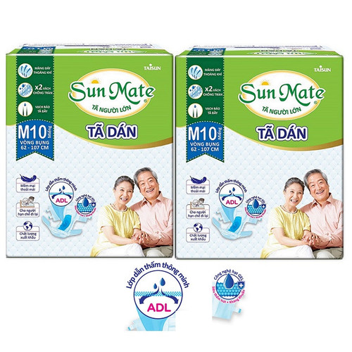 [FREESHIP] Combo 4 gói tã dán người lớn Sunmate size M10
