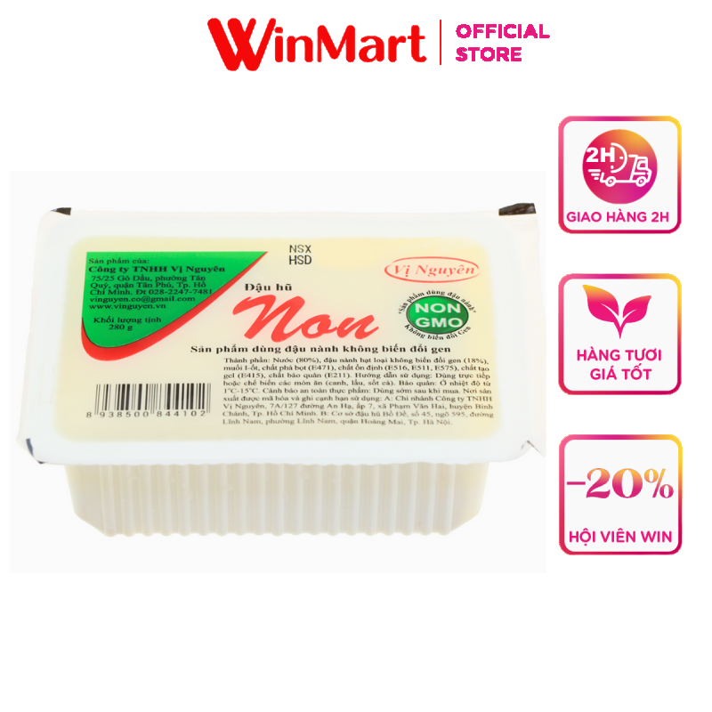 - đậu hũ non vị nguyên hộp 280g