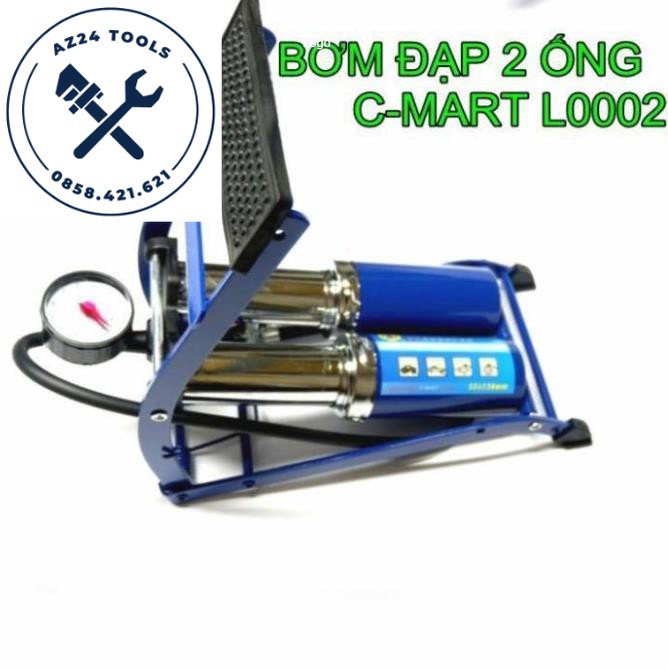 Bơm đạp 2 ống c-mart l0002