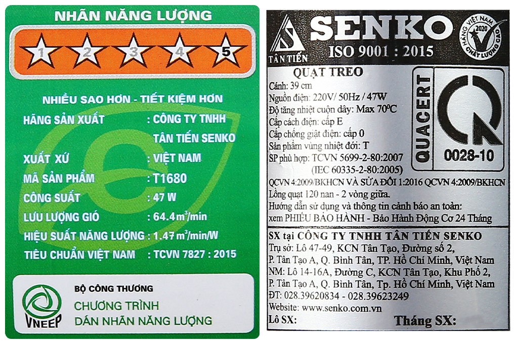 Quạt treo Senko T1680