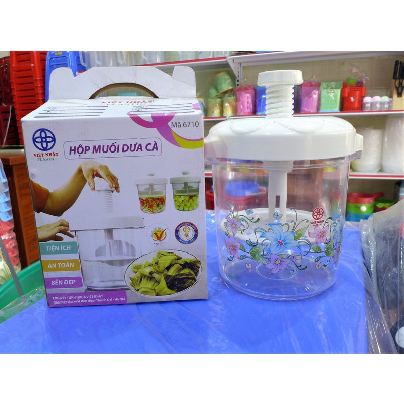 [Nhựa Việt Nhật] Hộp muối dưa cà Việt Nhật nhiều kích cỡ - Bình muối dưa cà
