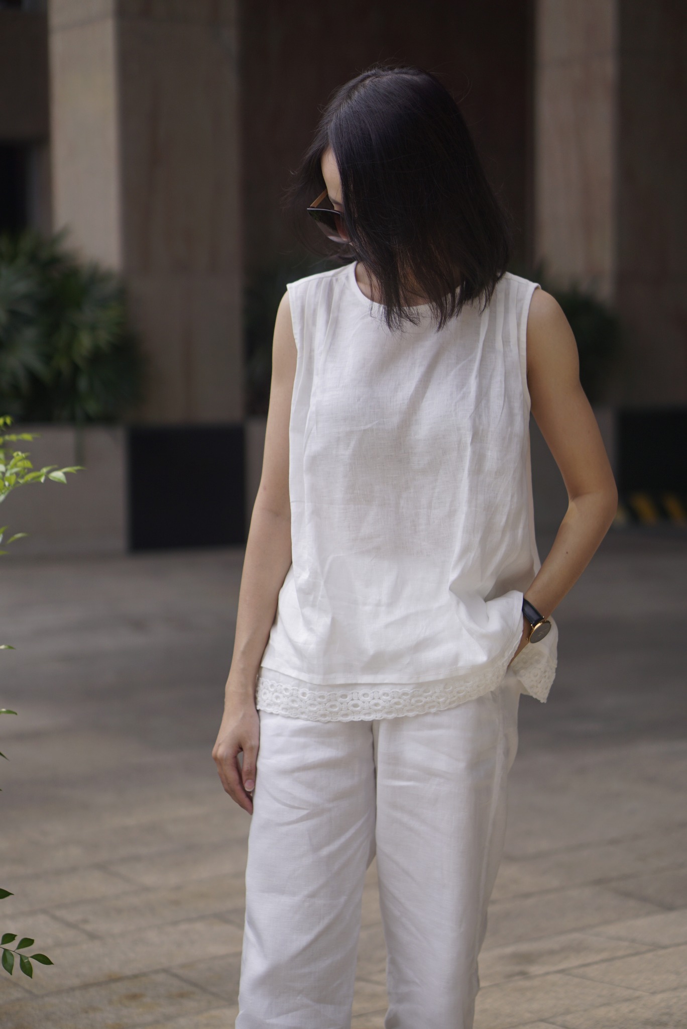 Áo linen phối ren chân ALULA - MaxMessi