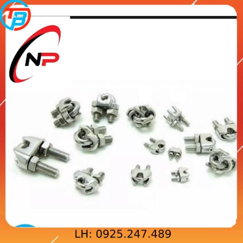 Bộ ốc siết cáp inox 304 combo 5 cái.gồm đủ các size 2mm 3mm 4mm 5mm 6mm 8mm 10mm.kimkhinhatphat