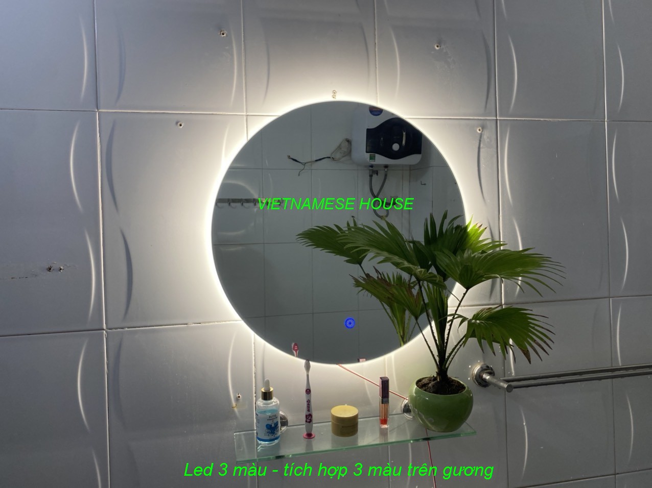 (Giá Xưởng) Gương tròn D40.D50 đèn led cảm ứng (Vietnamese House)