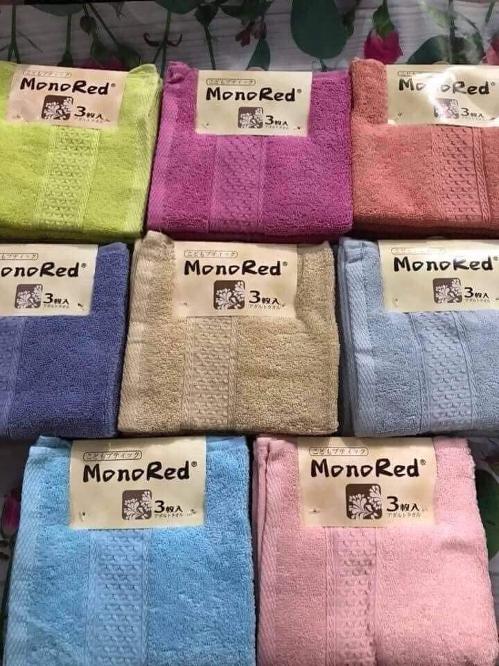 Set 3 khăn mặt Monored Nhật Bản cao cấp