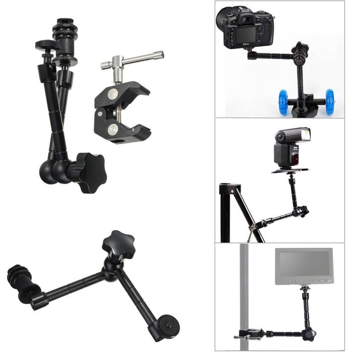 Kẹp cỡ lớn + Khớp nối xoay đa chiều Magic Arm 11″
