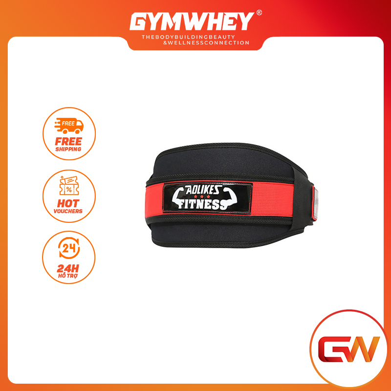 Phụ Kiện Tập Gym Aolikes Đai Lưng Hỗ Trợ Bảo Vệ Xương Sống Khi Tập Luyện Logo Aolikes Fitness (7983)