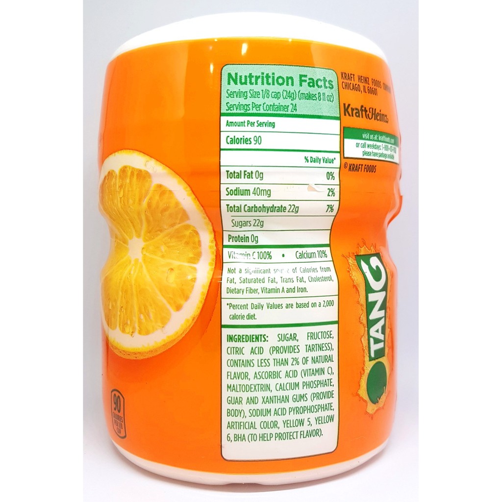 Date 2/03/2026   Bột Pha Nước Cam Tang Orange hũ 566g từ Mỹ