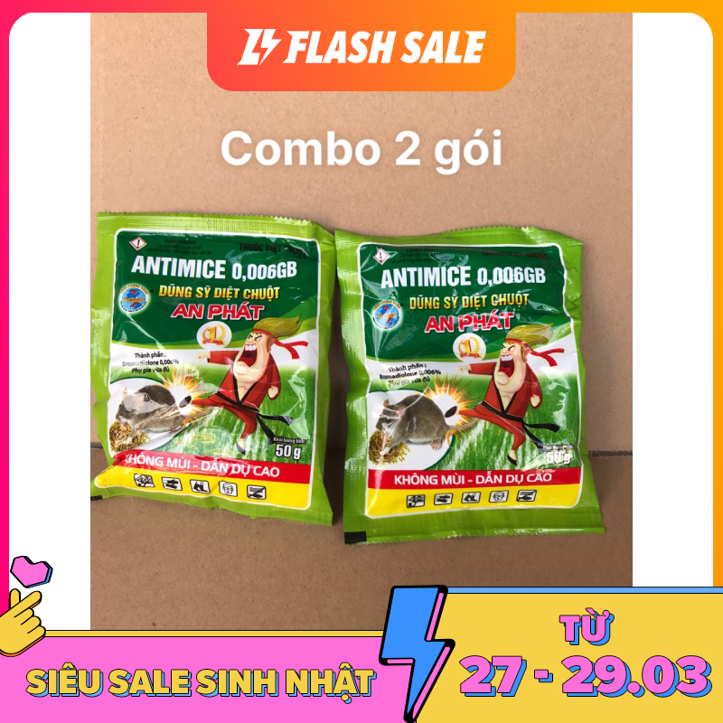 Bả thóc diệt chuột  2 gói 50gam