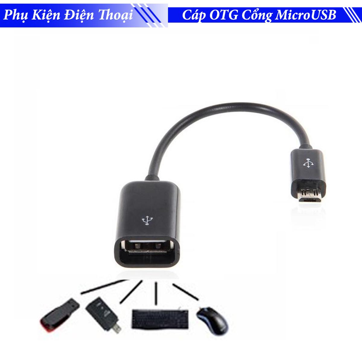 Cáp OTG nối điện thoại máy tính bảng điện thoại smartphone ra ra cổng USB kết nối phím chuột