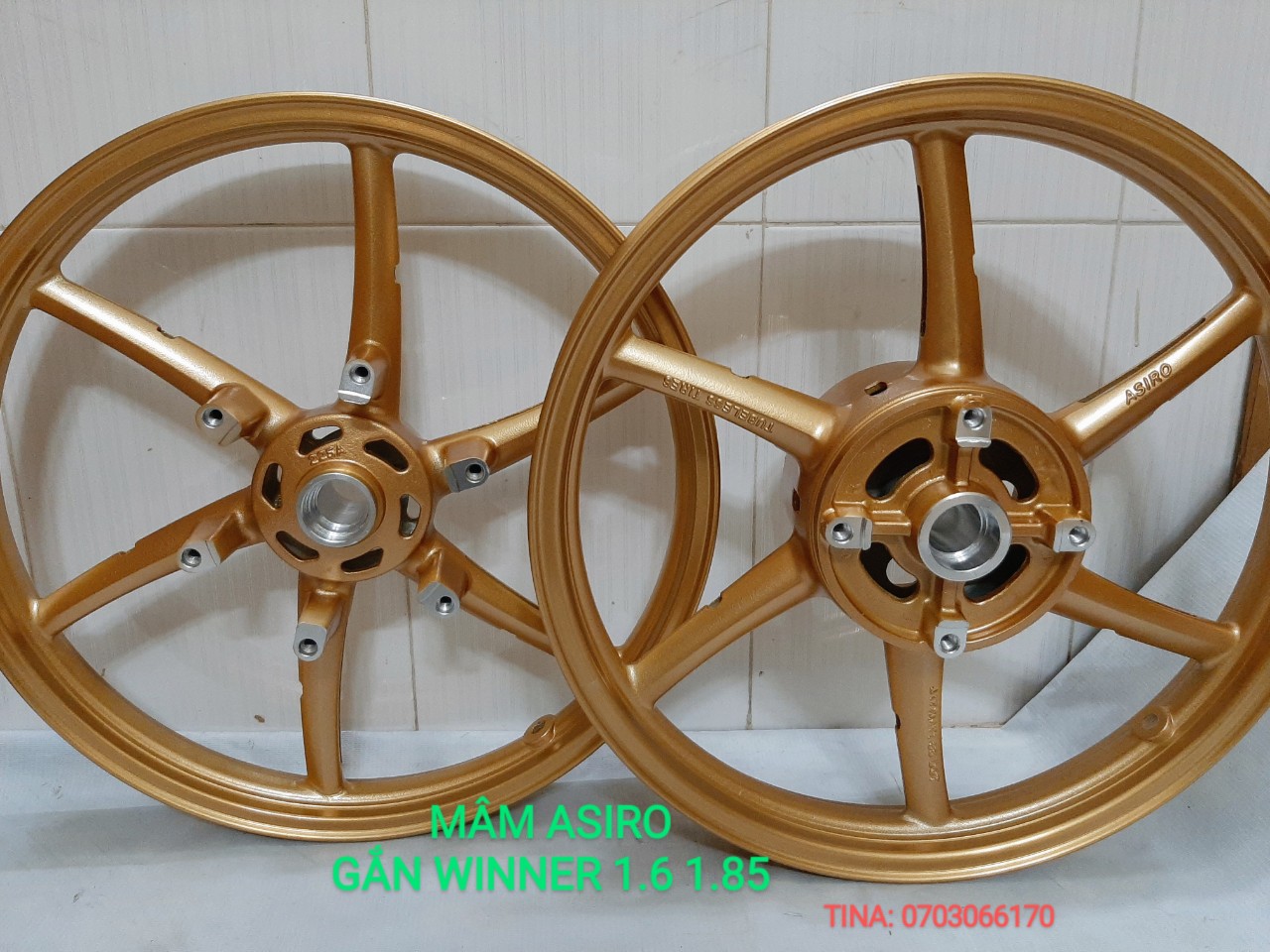 [HCM]BÁNH MÂM ASIRO GẮN XE WINNER 1.6 1.85 CÓ  MÀU VÀNG MÀU  ĐEN