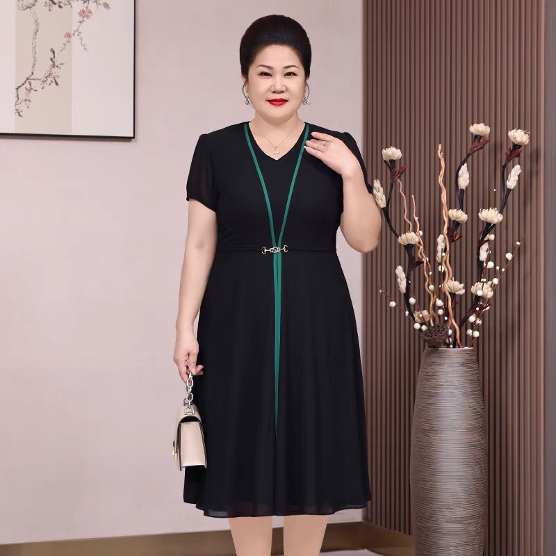 Đầm xòe trung niên bigsize sang trọng - G12523