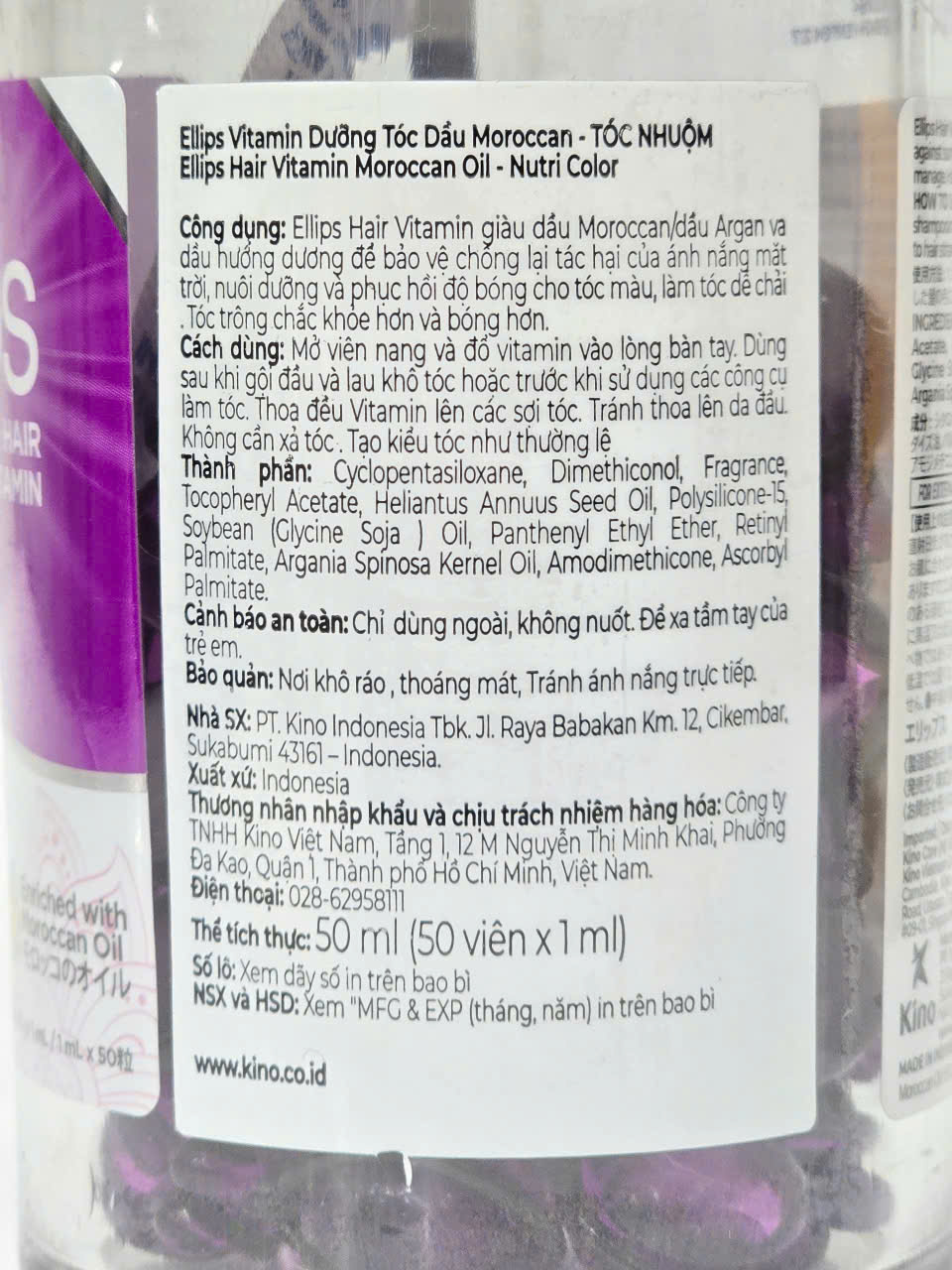 Hộp 50 Viên Serum Vitamin Dưỡng Tóc Ellips