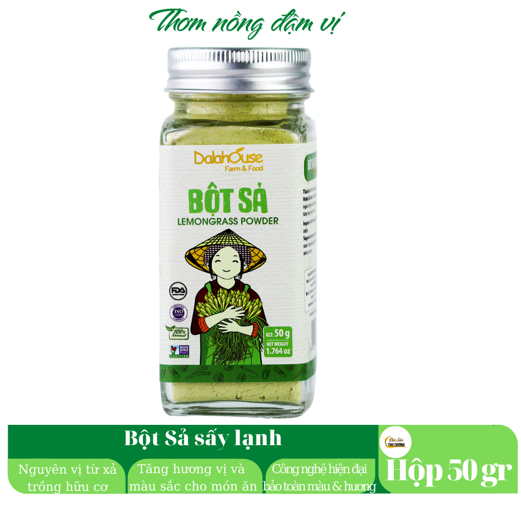 Bột sả Dalahouse  50gr - Bột sả hữu cơ sấy lạnh nghiện mịn tiện lợi, thơm nồng, đậm vị
