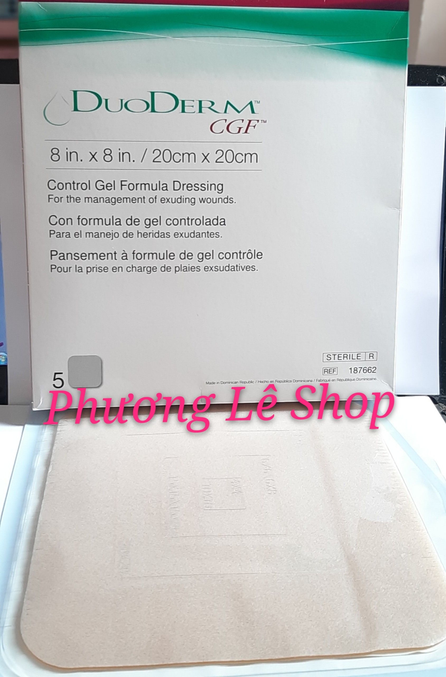 HỘP DÁN HÚT DỊCH DUODERM CGF( Cho lượng dịch trung bình - 5 miếng/hộp)