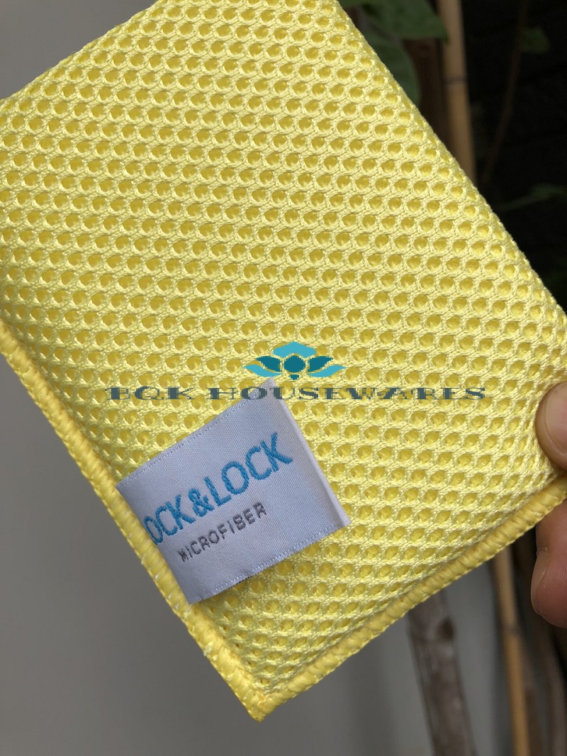 [HCM]Combo 2 Miếng Rửa Chén Lock&Lock Microfiber Chùi Rửa Đa Năng Wel028Y Wel029Gry