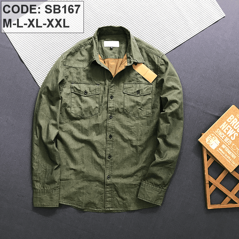[HÀNG TỐT] Áo sơ mi denim dài tay nam ....size L