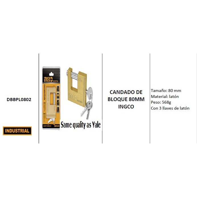 Ổ khóa 60mm Ingco DBBPL0802