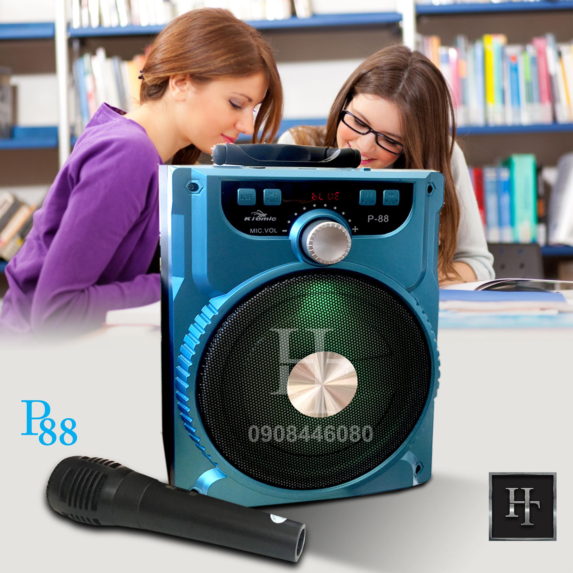 Loa Kéo Bluetooth P88 P89 KIOMIC Tặng Micro Hát Karaoke