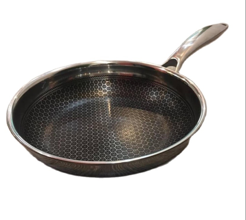 Chảo chống dính tổ ong 26cm, 3 đáy inox cao cấp, đa năng sử dụng mọi loại bếp từ, bếp điện, bếp ga đều được