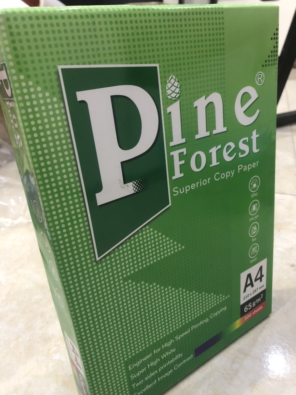 Giấy photo Pine A4 ĐL 65g/m2 ( 500 tờ/1 ram )