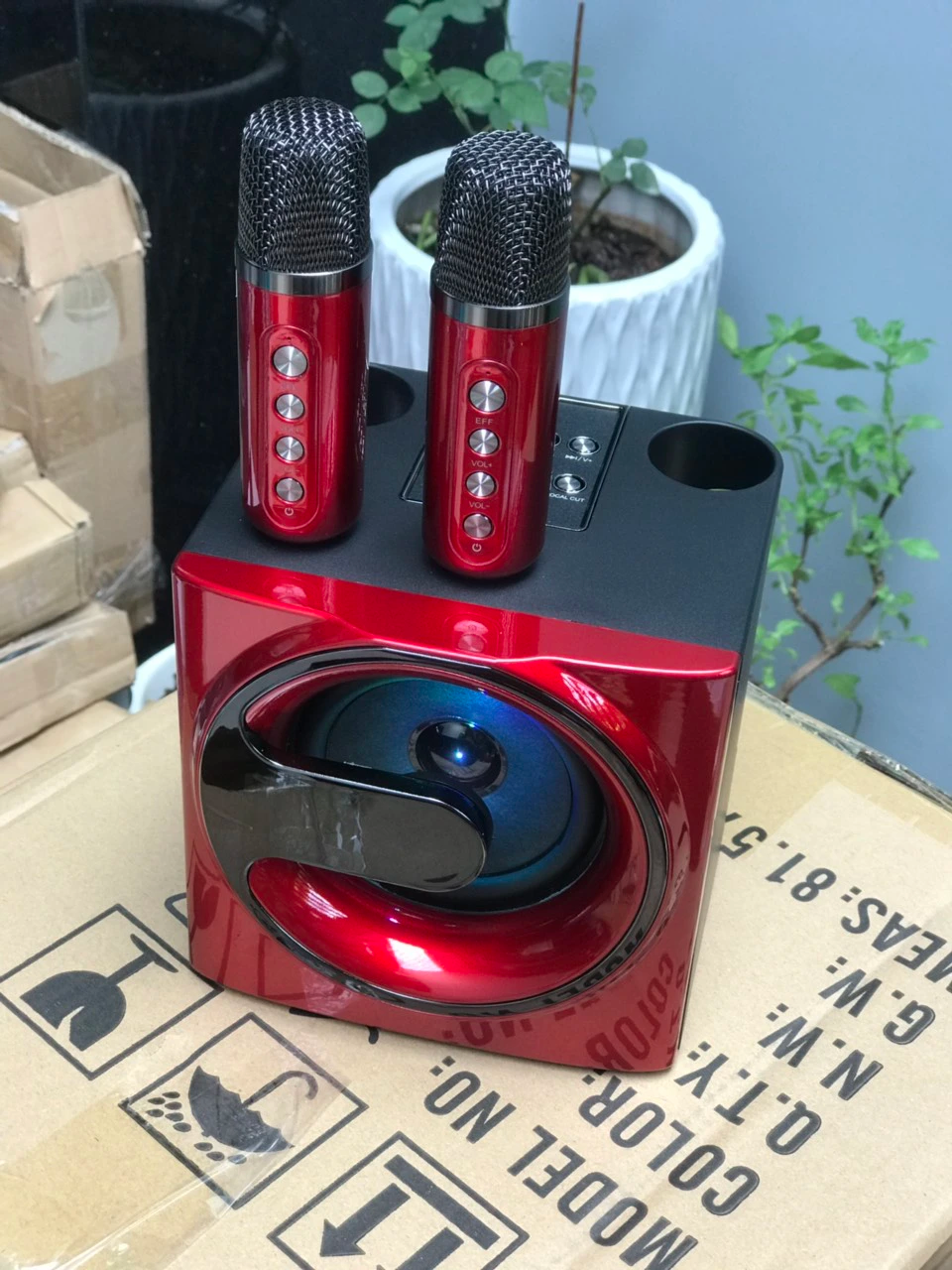 Loa Bluetooth Karaoke Su-Yord YS207 kèm 2 micro mẫu mới
